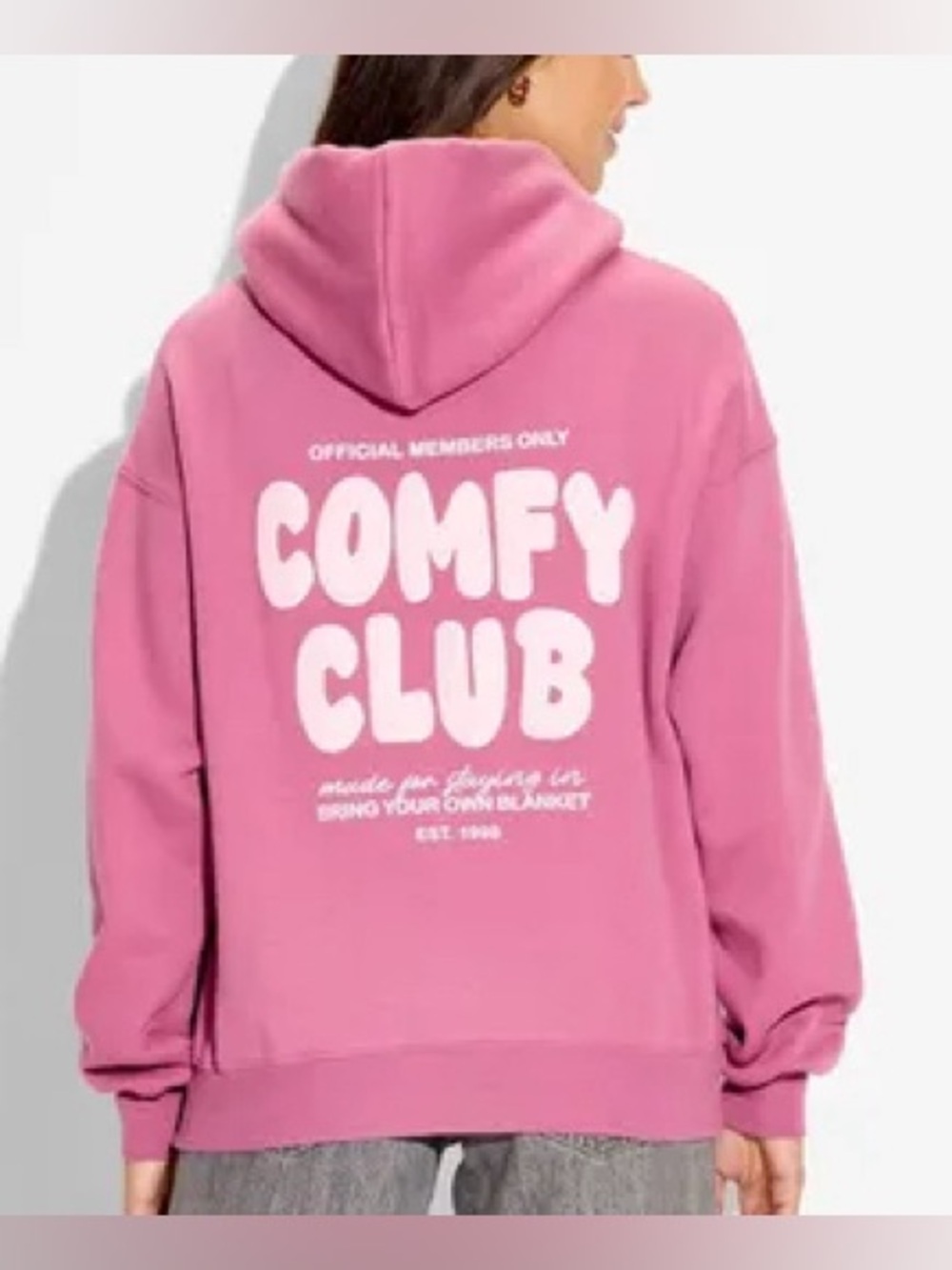 NWT Wild Fable Mauve Pink Sleep Dept Cozy Oversized Hoodie Sweatshirt M - Picture 2 of 10
